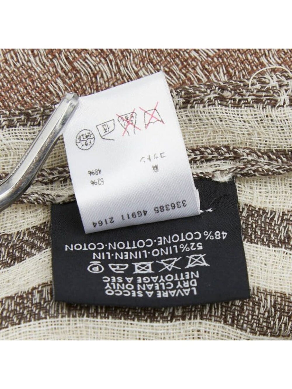 Gucci Shawl Brown Linen Cotton 1- Scarf - Picture 6 of 6